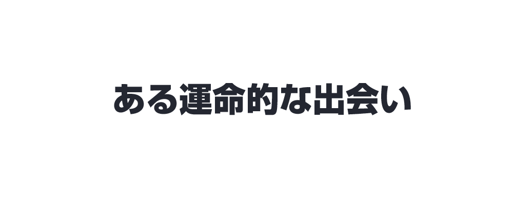 ある運命的な出会い